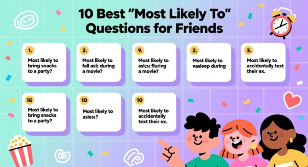 10 Best ‘Most Likely To’ Questions for Friends
