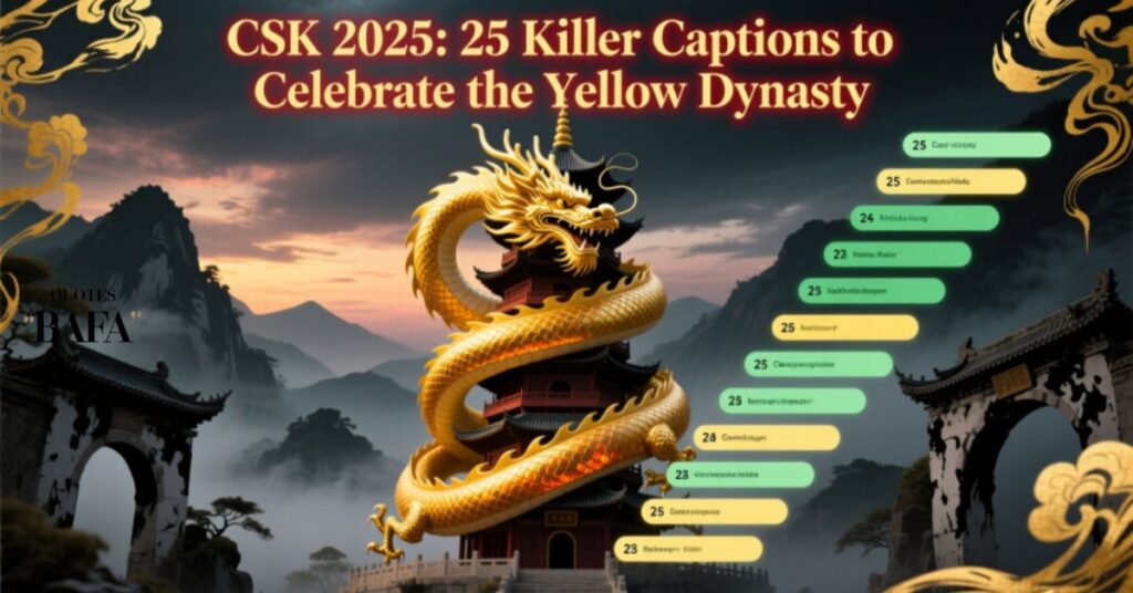 CSK 2025: 25 Killer Captions to Celebrate the Yellow Dynasty