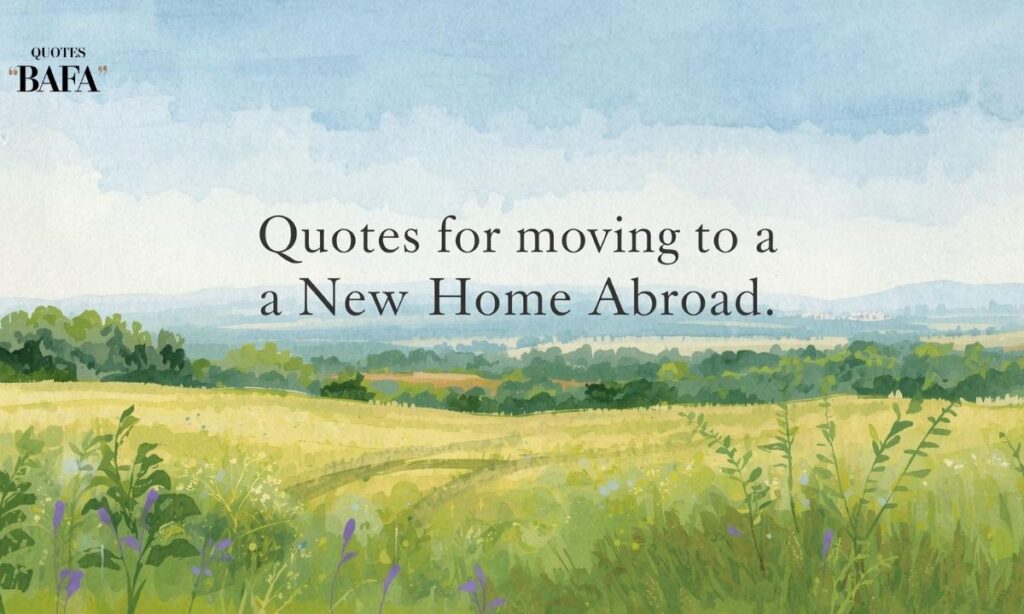 Quotes for Moving to a New Home Abroad