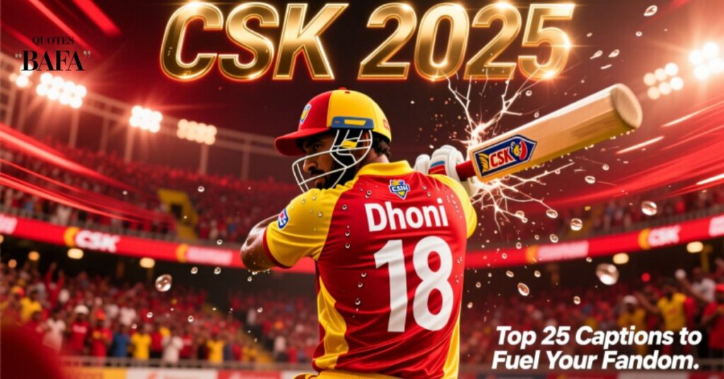 Top 25 CSK 2025 Captions to Fuel Your Fandom